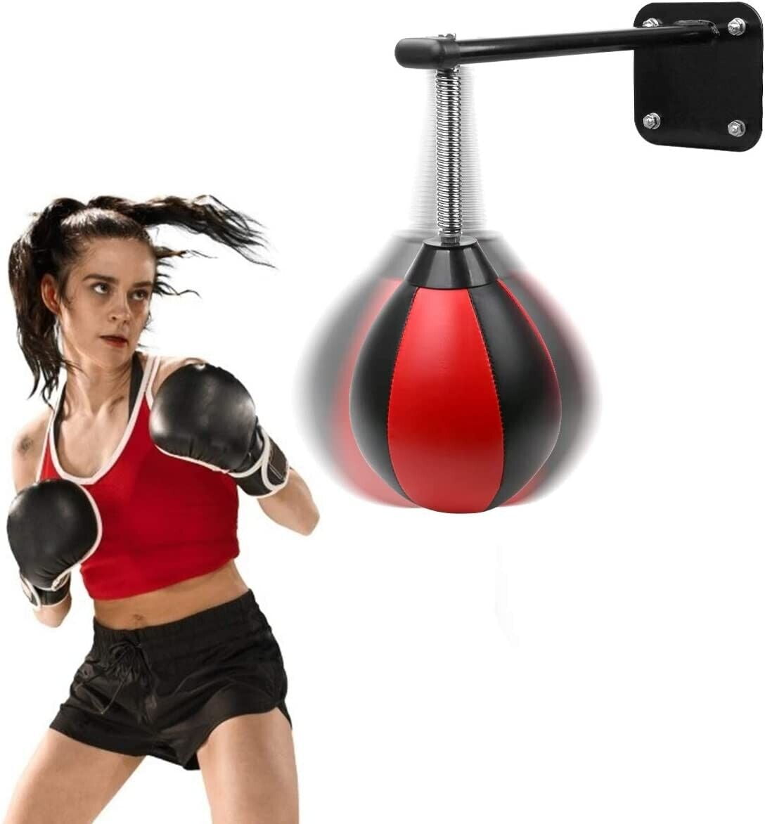 SSAWcasa Speed Bag Boxing Punching Bag Wall Mount Speed Ball Reflex Boxing Speed Bag