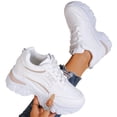 thumbnail image 6 of Willtoo Women’s Wedge Platform Sneakers, Lace Up Faux Leather Orthopedic Casual Shoes with Arch Support, Chunky Non Slip Fashion Walking Shoes, 6 of 6