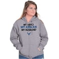 thumbnail image 4 of US Air Force My Hero Airman Husband Women Plus Size Zipper Hoodie Brisco Brands 5X, 4 of 5