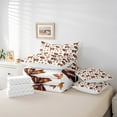 thumbnail image 6 of Manfei American Ball Sport 7-Piece Twin Bedding Sets,Brown Bowtie Bow Bedding Comforter Set,Rugby Sports Sheet Sets For Boys Girls,Ultra Soft Home Decor Reversible, 6 of 8