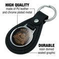 thumbnail image 5 of Hide and Seek Champion Bigfoot Sasquatch Funny Black Leather Keychain, 5 of 5