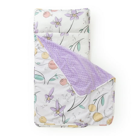 - JumpOff Jo - Little Jo's Toddler Nap Mat - Children Sleeping Bag for Daycare, and Sleepovers - Fairy Blossoms - 43 x 21