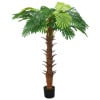 thumbnail image 2 of vidaXL 1 Piece 35.4" Green Artificial Cycas Palm Tree with Pot Lifelike Tropical Decor, 2 of 6