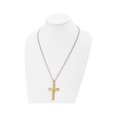 thumbnail image 2 of Mens Chisel Yellow Plated Stainless Steel Crucifix Necklace with Chain for Men, 2 of 4