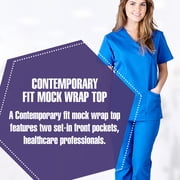 M&M Scrubs - Solid Mock Warp - Tie Back Scrub Set MM001