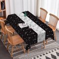 thumbnail image 3 of Tchckioa Halloween Ghost Tablecloth,60x70 Inch Stain Proof Table Cover for Kitchen Party Decor(White and Black), 3 of 6
