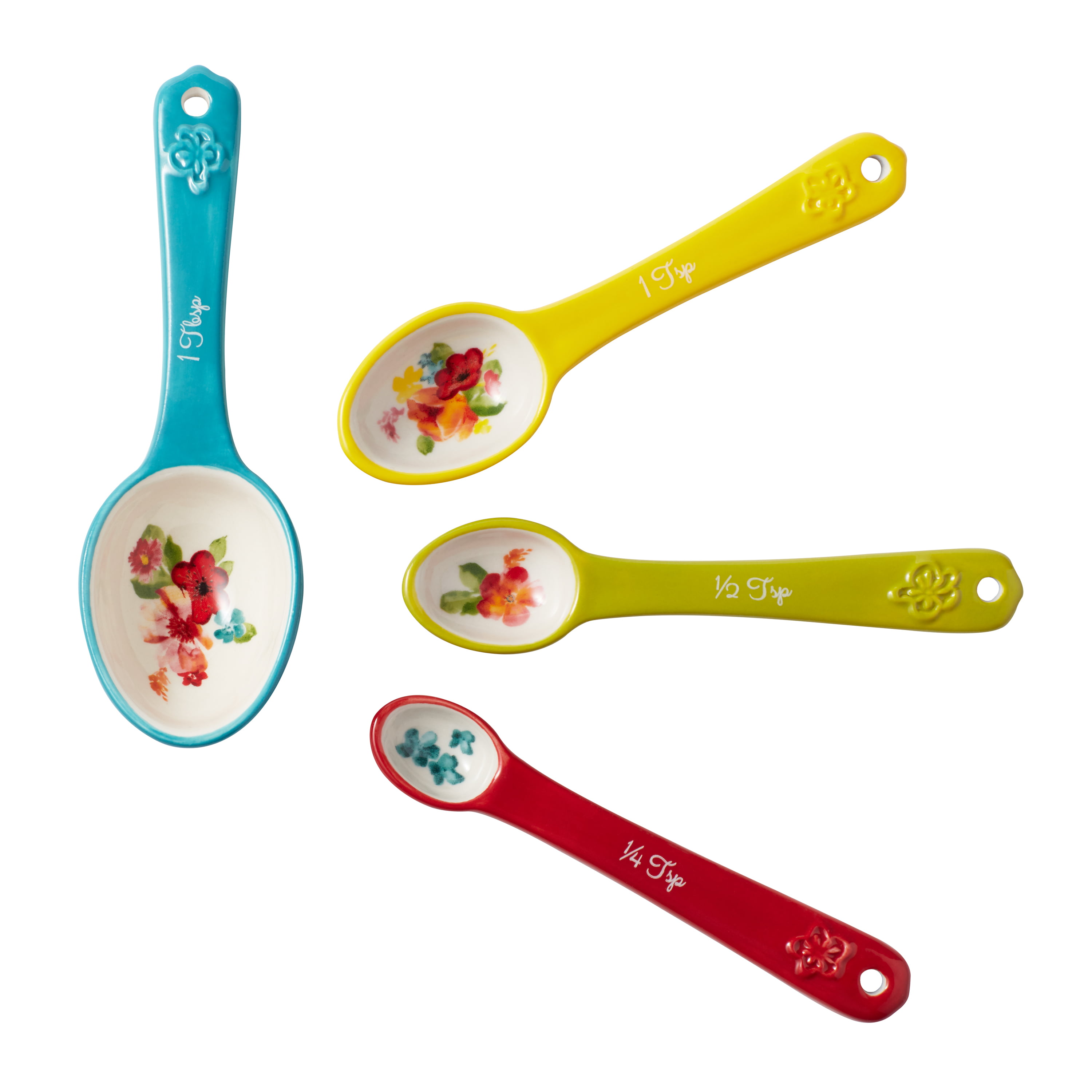 Pioneer Woman Floral💐 Measuring Spoons Great Condition