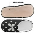 thumbnail image 4 of Uourmeti Polka Dot Bow Tie Retro Women's Slippers Cotton Plush Fuzzy Cozy Non-Slip Rubber Sole Comfy Indoor Outdoor House Shoes, 4 of 7