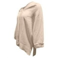 thumbnail image 5 of DuoJiaJ Women Fashion Solid V Neck Casual Pleated Blouse With A Three Quarter Cuff Women's Button Down Shirts Beige XXL, 5 of 5