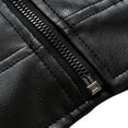 thumbnail image 5 of Maoxin Men's Leather Jacket Men's New Thin Leather Coat Youth Motorcycle Jacket Leather Jackets for Men Black M, 5 of 7