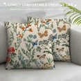 thumbnail image 3 of Spring Yellow Floral Pillow Covers  Sage Green Wild Flower Plant Butterfly Decorative Pillow Cases Vintage Seasonal Cushion Covers Farmhouse Home Decor For Porch Couch Outdoor, 3 of 5
