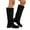 Black, variant on Women's Wide Calf Suede Slouchy Knee High Boots Vintage Block Low Heel Slip On Dress Riding Booties