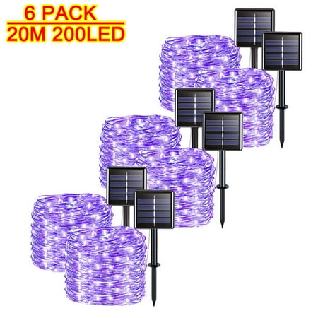 

QZBON Solar Lights Fairy String Lights Christmas decorations 65Ft 200LEDS 8 Modes Outdoor Pathway Landscape Night Lights Garden Crystal Ball Decorative Wall Lights Waterproof for Home Garden