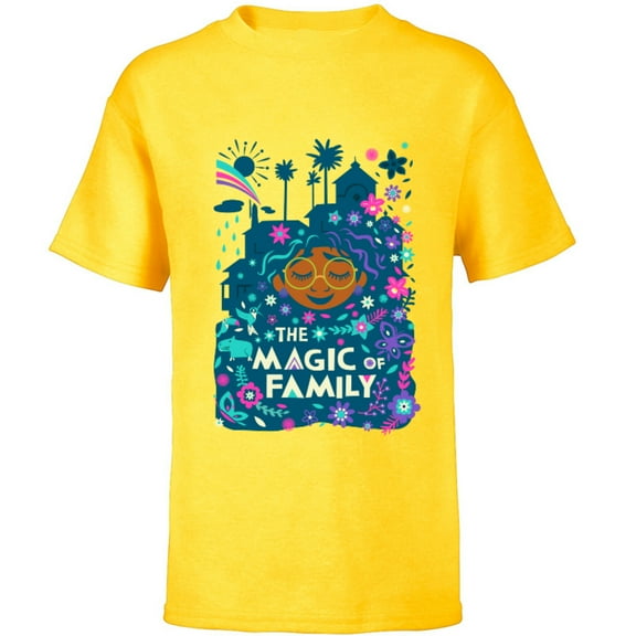 Disney Encanto Mirabel The Magic of Family Standard - Short Sleeve T-Shirt for Kids – Customized-Yellow