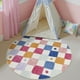 thumbnail image 4 of Alfombra Redonda Jinchan de 120 cm Lavable Antideslizante para Dormitorio Infantil, 4 of 9