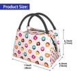 thumbnail image 2 of Fuzoiu Colorful Donuts Print Portable Insulation Lunch Bag,Large Lunch Box,Container Reusable Leakproof Tote for Work, Travel, and Outdoor Activities, 2 of 6