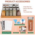 thumbnail image 4 of Countertop Spice Rack with 16 Glass Spice Jars, 3-Tier Bamboo Space Saver Step Shelf Countertop For Kitchen Cabinet Pantry, Printed Spice Labels, Chalk rd and Funnel Included, 4 of 7