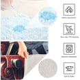 thumbnail image 4 of Dreamtimes Bathroom Rug Toiletry Mat Set Christmas Train Print, Soft Absorbent Bath Rug and U-Shaped Contour Toilet Rug, Non-Slip Bath Carpet Bath Mats for Bathroom 17.3"x13.4"+23.6"x15.7", 4 of 5