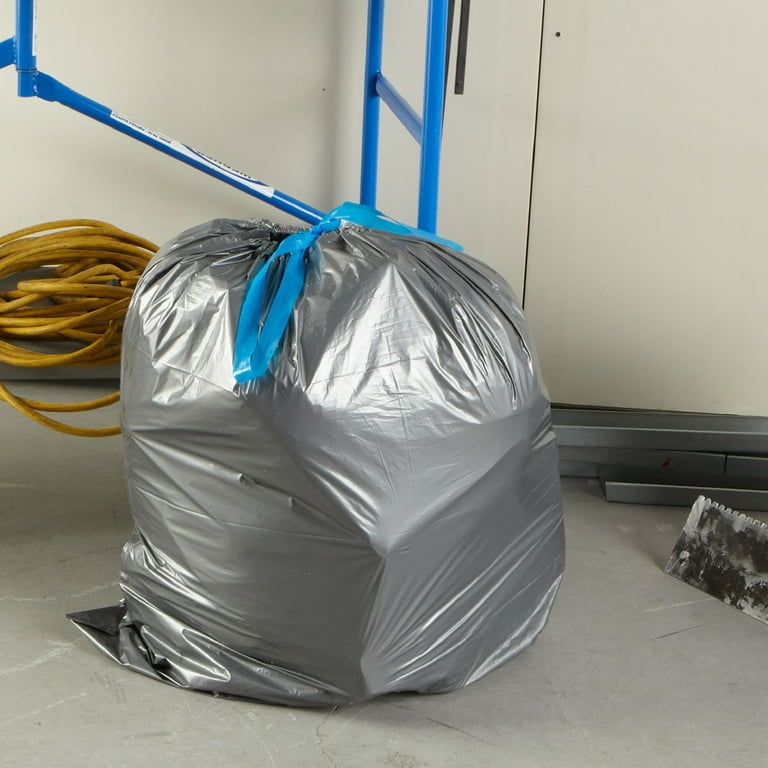 Hefty Steelsak Heavy Duty Large Trash Bags Gray Unscented 39 gallon 30 Count