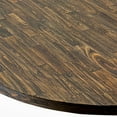 thumbnail image 3 of East West Furniture IRVING Round Dining Table with Pedestal, Rustic Rubberwood Table in Distressed Jacobean Finish, 48 Inch, 3 of 8