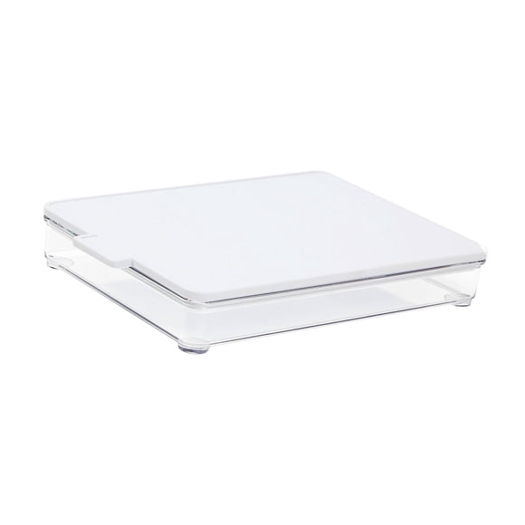Contenedor para fiambres para refrigerador con tapa de tabla de cortar, organizador con sello hermético, 1 capa
