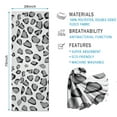 thumbnail image 2 of White and Gray Of Leopard Print Hot Yoga Mat Towel Non Slip for Hot Yoga - Quick-Drying Yoga Mat Cover with 4 Corner Pockets with Travel Bag - Hot Yoga Towel Non Slip 70"x26", 2 of 6
