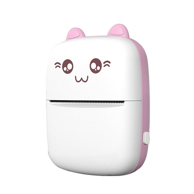 Portable Mini Thermal Printer Wirelessly Bluetooth/USB 200dpi Photo Label Memo Student Wrong Question Printing with USB Cable ,Multi-Format Printing