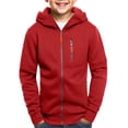 thumbnail image 2 of Kids Zip Up Hoodie School Uniform Boys Girls Zipper Sweatshirt Oversized Y2K Fall Hooded Jackets With Pockets Preppy Clothes Boys' Fashion Hoodies & Sweatshirts, 2 of 5
