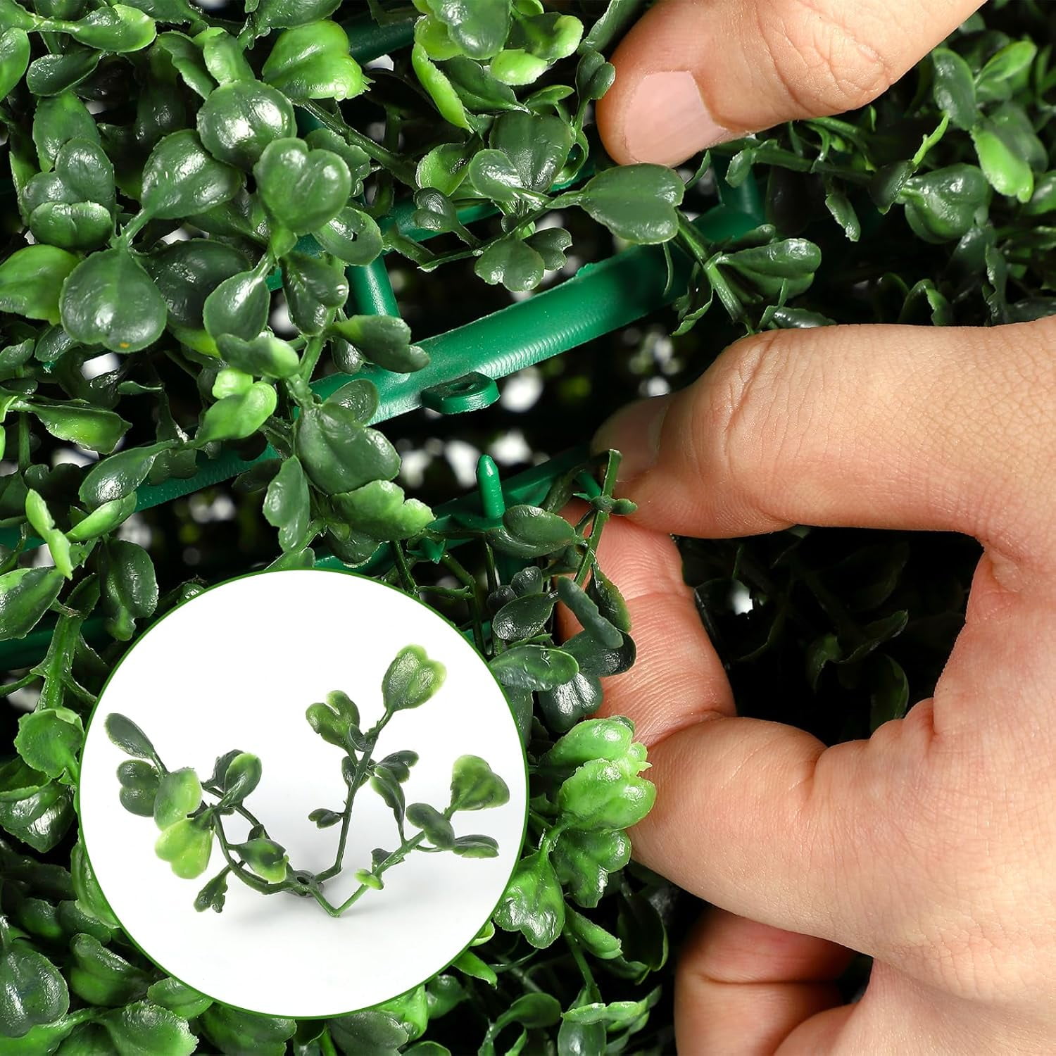 2 PCS 16 inch Artificial Plant Topiary Balls,Faux Boxwood Decorative Balls with Sturdy Pot Base,Pre-Lit Waterproof Fake Greenery Plants Ball for Backyard Garden Wedding Home Decor