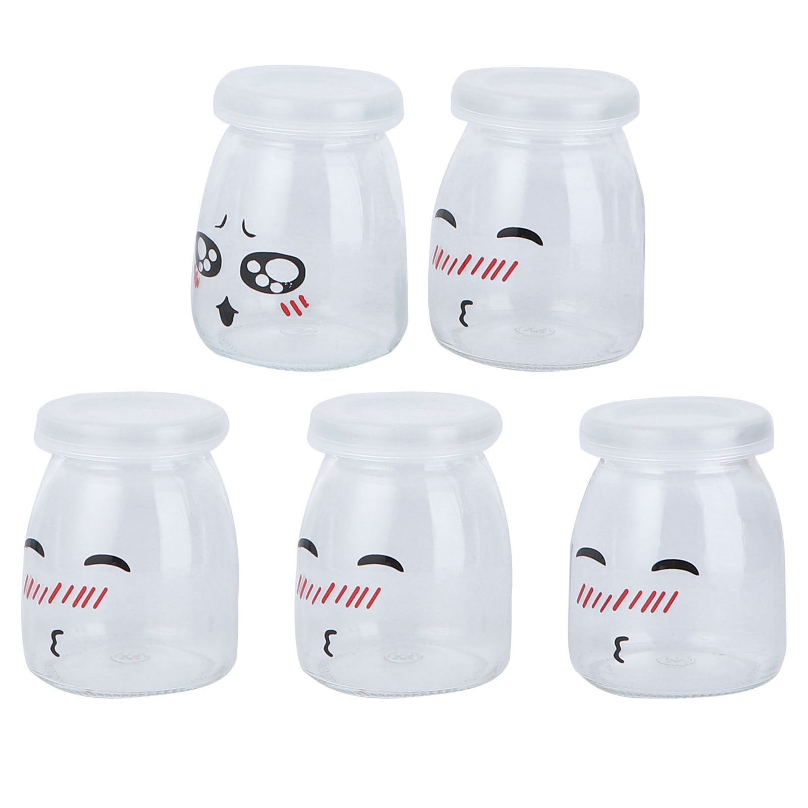 Glass yoghurt pots, with lid (set of 8) - Jeulin