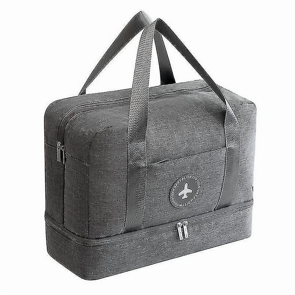 Bolsa de ropa de viaje, separación seca y húmeda, gris HUOGUO