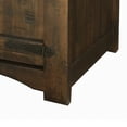 thumbnail image 4 of BenJara Exo 24 Inch Side End Table with Dual Doors, Solid Pine Wood, Rustic Brown, 4 of 5