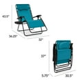 thumbnail image 2 of Best Choice Products Oversized Zero Gravity Chair, Folding Outdoor Patio Recliner w/ Cup Holder -  Peacock Blue, 2 of 7