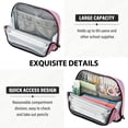 thumbnail image 5 of Standing Pencil Case with Base Large Capacity Stationery Pouch Pen Bag with Zipper for Women Men Pink Butterflies Flying, 5 of 7