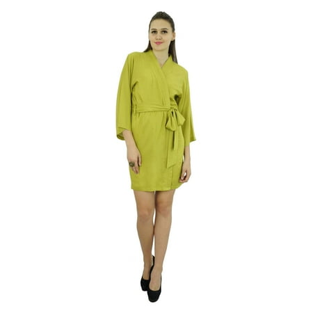 

Bimba Women Short Solid Belt Robe Soft Modal Cotton Wrap Round Plain Bath Robe