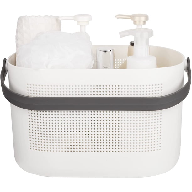 Cestas de almacenamiento de plástico Rawiri con asas, organizadores de estantes para ducha, cestas para baño, cocina y dormitorio