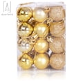 thumbnail image 2 of Gustave 48PCS Christmas Balls Ornaments Shatterproof Christmas Tree Decorations Hanging Balls for Xmas Holiday Wedding Party Decor, Gold, 2 of 10