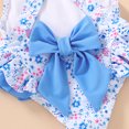 thumbnail image 6 of Happy Town Toddler Baby Girl Beach Bathing Suit Floral Sleeveless One-Piece Swimsuit With Bowknot, 6 of 7