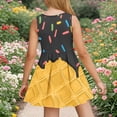 thumbnail image 6 of Piuwrlz Girls Summer Dresses Girl Casual Play Dresses Crew Neck Pleated Skirts Black Size 13 Years, 6 of 8