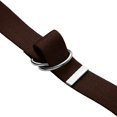 thumbnail image 6 of Falari Canvas Web Belt Metal Double D Ring Buckle for Men Women Casual Cloth Military Style Belt 1 1/2" Wide Dark Brown Small, 6 of 7
