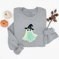 thumbnail image 6 of Jsaierl Women's Halloween Sweatshirts Plus Size Ghost Print Pullovers Soft Loose Fit Crewneck Long Sleeve Shirt Tops Halloween Party Supplies, Sizes S-2XL, 6 of 6