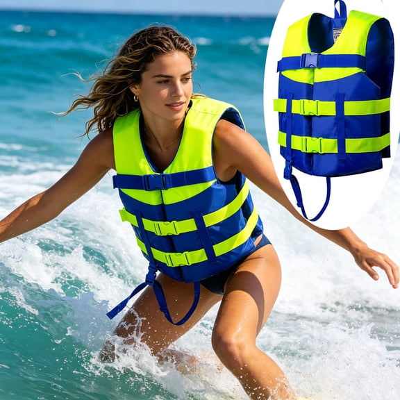 High Buoyancy Fishing Life Jacket, Emergency Float Vest for Vehicle Storage, Flotation Jacket for Kayaking, Boating, Fishing & Paddle Boarding, Size S