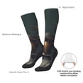 thumbnail image 5 of Picia Women Crew Soft Moisture-wicking Socks Stylish Avian Gathering Pattern Design Cotton Socks, One Size fit All, 5 of 9