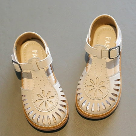 

Cathalem The Wild One Sandals Children Sandals Fashion Baby Open Toe Princess Shoes Soft Soled Cut Out Beach Rose Shoes Size 4 White 8 Years