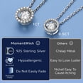 thumbnail image 6 of MomentWish 1 Carat Moissanite Dance Pendant Necklace for Women Sterling Silver Anniversary Valentine's Day Gift, 6 of 8