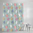 thumbnail image 4 of Easter Bunny Shower Curtain Set, Waterproof Shower Curtains for Bathroom, Colorful Eggs Spring Leaves Daisy Blue Washable Fabric Cloth Bath Curtain for Bathtub Decoration with Hooks 66x72 Inches, 4 of 9