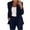 42# Navy, variant on YDDIAN Women 2 Piece Outfits Business Casual Outfits 2024 Dressy Casual Pant Suits Plus Size Wide Pants Suit Set Black 3XL