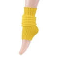 thumbnail image 2 of dgysar Women's Fashionable Slouch Socks Soft Cotton Ribbed Knit Boot Socks, 10.24" Yellow 1 pair, 2 of 5