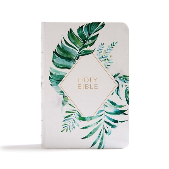 CSB On-the-Go Bible, White Floral Textured LeatherTouch (Hardcover)