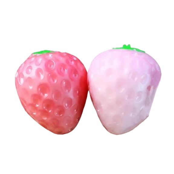 Color Changing Strawberry Squooshy Fidget Toys Soft Novelty Stress Relief , Squeeze Sensory Balls for Adults Autism ADHD